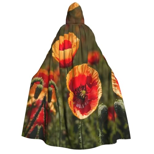 EdWal Kapuzenumhang mit Mohnblumen-Druck, Deluxe-Umhang für Erwachsene, langlebig, Cosplay, Halloween, Party, Hexenkostüm EdWal Kapuzenumhang mit Mohnblumen-Druck, Deluxe-Umhang für Erwachsene, langlebig, Cosplay, Halloween, Party, Hexenkostüm von EdWal