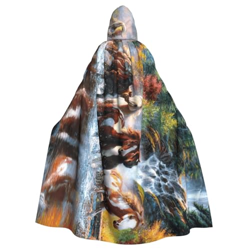 EdWal Kapuzenumhang mit Pferdemotiv, Unisex, Erwachsene, Uniform, Kapuzenmantel, für Halloween, Cosplay-Kostüme EdWal Kapuzenumhang mit Pferdemotiv, Unisex, Erwachsene, Uniform, Kapuzenmantel, für Halloween, Cosplay-Kostüme von EdWal