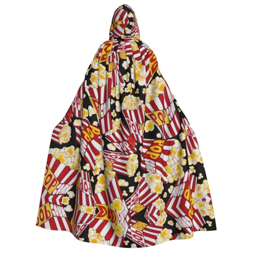 EdWal Kapuzenumhang mit Popcorn-Druck, Deluxe-Umhang für Erwachsene, langlebig, Cosplay, Halloween, Party, Hexenkostüm EdWal Kapuzenumhang mit Popcorn-Druck, Deluxe-Umhang für Erwachsene, langlebig, Cosplay, Halloween, Party, Hexenkostüm von EdWal