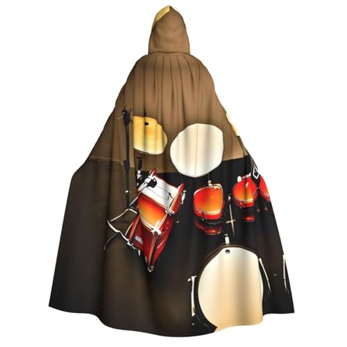 EdWal Kapuzenumhang mit Schlagzeug-Set, Standard-Druck, Deluxe-Umhang für Erwachsene, langlebig, Cosplay, Halloween, Party, Hexenkostüm EdWal Kapuzenumhang mit Schlagzeug-Set, Standard-Druck, Deluxe-Umhang für Erwachsene, langlebig, Cosplay, Halloween, Party, Hexenkostüm von EdWal