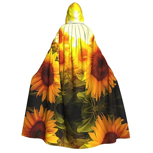 EdWal Kapuzenumhang mit Sonnenblumen-Druck, Deluxe-Umhang für Erwachsene, langlebig, Cosplay, Halloween, Party, Hexenkostüm EdWal Kapuzenumhang mit Sonnenblumen-Druck, Deluxe-Umhang für Erwachsene, langlebig, Cosplay, Halloween, Party, Hexenkostüm von EdWal