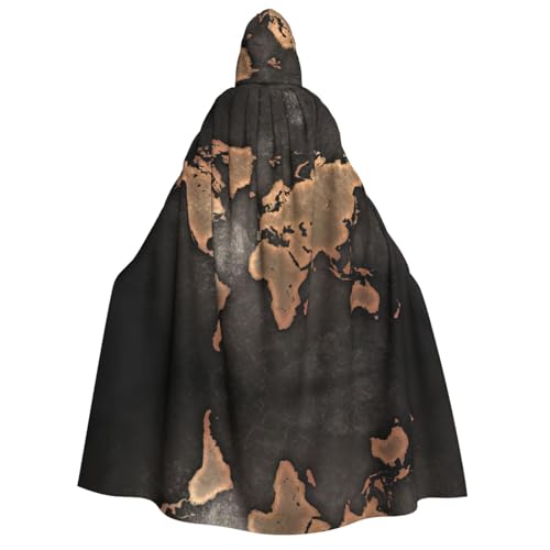 EdWal Kapuzenumhang mit Weltkarten-Druck, Deluxe-Umhang für Erwachsene, langlebig, Cosplay, Halloween, Party, Hexenkostüm EdWal Kapuzenumhang mit Weltkarten-Druck, Deluxe-Umhang für Erwachsene, langlebig, Cosplay, Halloween, Party, Hexenkostüm von EdWal