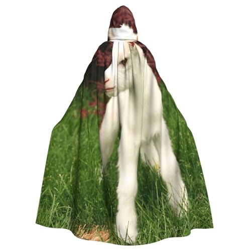 EdWal Kapuzenumhang mit Ziegen-Druck, Unisex, Erwachsene, Uniform, Kapuzenmantel, für Halloween, Cosplay-Kostüme von EdWal