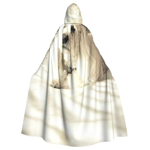 EdWal Kapuzenumhang mit französischem Pudeldruck, Unisex, Erwachsene, Uniform, Kapuzenmantel, für Halloween, Cosplay-Kostüme von EdWal
