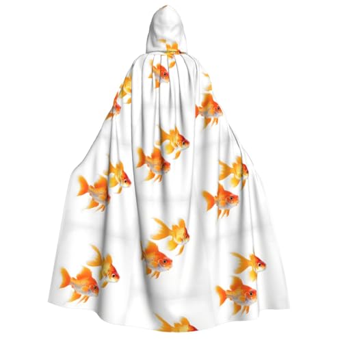 EdWal Kapuzenumhang mit süßem Goldfisch-Druck, Deluxe-Umhang für Erwachsene, langlebig, Cosplay, Halloween, Party, Hexenkostüm EdWal Kapuzenumhang mit süßem Goldfisch-Druck, Deluxe-Umhang für Erwachsene, langlebig, Cosplay, Halloween, Party, Hexenkostüm von EdWal