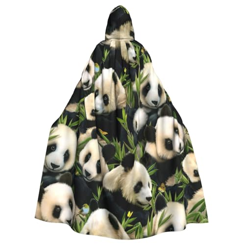 EdWal Kapuzenumhang mit süßem Panda-Druck, Unisex, Erwachsene, Uniform, Kapuzenmantel, für Halloween, Cosplay-Kostüme von EdWal