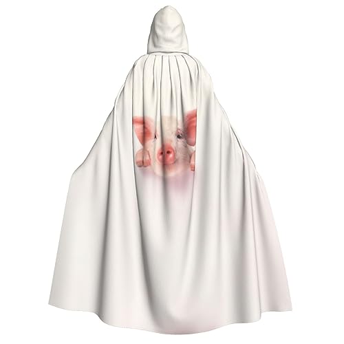 EdWal Kapuzenumhang mit süßem Schweine-Druck, Deluxe-Umhang für Erwachsene, langlebig, Cosplay, Halloween, Party, Hexenkostüm EdWal Kapuzenumhang mit süßem Schweine-Druck, Deluxe-Umhang für Erwachsene, langlebig, Cosplay, Halloween, Party, Hexenkostüm von EdWal