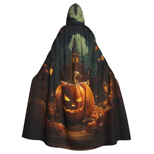 EdWal Kürbis Halloween Druck Kapuzenumhang Halloween Mantel Umhang für Party Cosplay Kostüme Zauberer Kapuzenmantel EdWal Kürbis Halloween Druck Kapuzenumhang Halloween Mantel Umhang für Party Cosplay Kostüme Zauberer Kapuzenmantel von EdWal