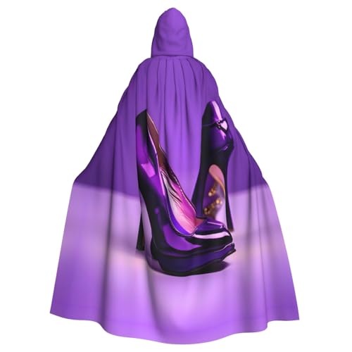 EdWal Lila High Heels Druck Kapuzenumhang Halloween Mantel Umhang für Party Cosplay Kostüme Zauberer Kapuzenmantel EdWal Lila High Heels Druck Kapuzenumhang Halloween Mantel Umhang für Party Cosplay Kostüme Zauberer Kapuzenmantel von EdWal