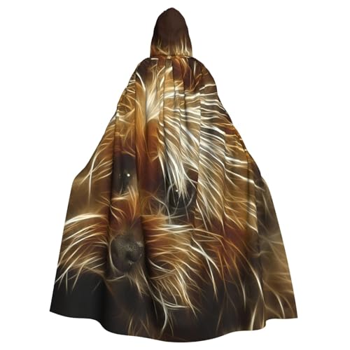 EdWal Lustiger Yorkie-Druck, Unisex, Erwachsene, Kapuzenumhang, Uniform, Kapuzenmantel, für Halloween, Cosplay-Kostüme von EdWal