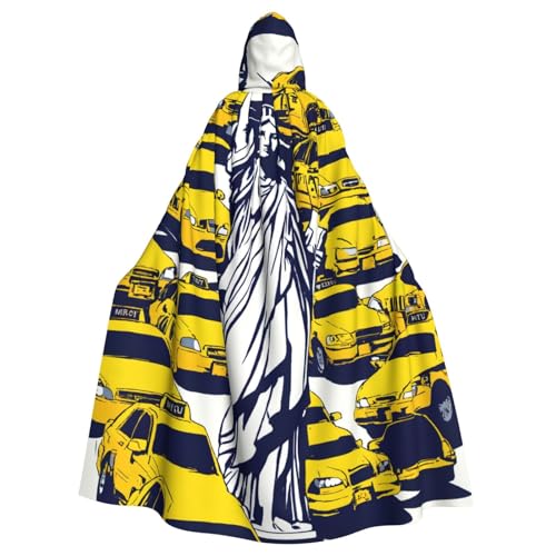 EdWal New York City Print Unisex Erwachsene Kapuzenumhang Umhang Uniform Kapuzenmantel Robe für Halloween Cosplay Kostüme von EdWal