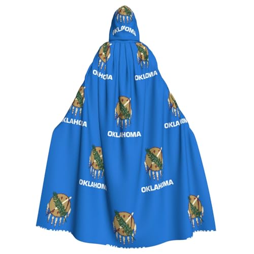 EdWal Oklahoma State Flag Print Unisex Erwachsene Kapuzenumhang Umhang Uniform Kapuzenmantel für Halloween Cosplay Kostüme von EdWal