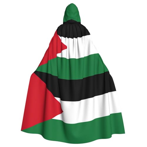 EdWal Palästinensische Flagge, Unisex, Erwachsene, Kapuzenumhang, Uniform, Kapuzenmantel, für Halloween, Cosplay-Kostüme von EdWal