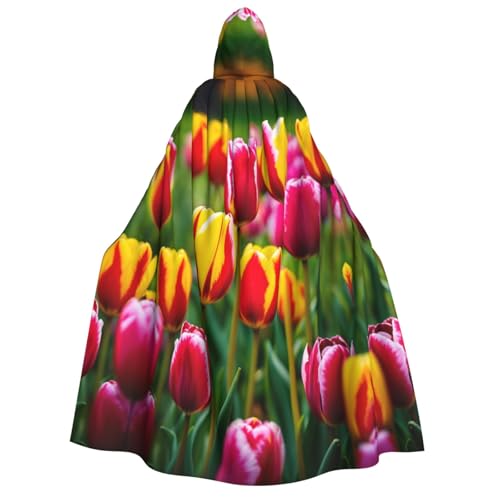 EdWal Pinks Kapuzenumhang mit Tulpenmuster, Deluxe-Umhang für Erwachsene, langlebig, Cosplay, Halloween, Party, Hexenkostüm EdWal Pinks Kapuzenumhang mit Tulpenmuster, Deluxe-Umhang für Erwachsene, langlebig, Cosplay, Halloween, Party, Hexenkostüm von EdWal