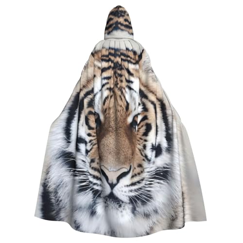 EdWal Tiger Print Unisex Erwachsene Kapuzenumhang Umhang Uniform Kapuzenmantel für Halloween Cosplay Kostüme von EdWal