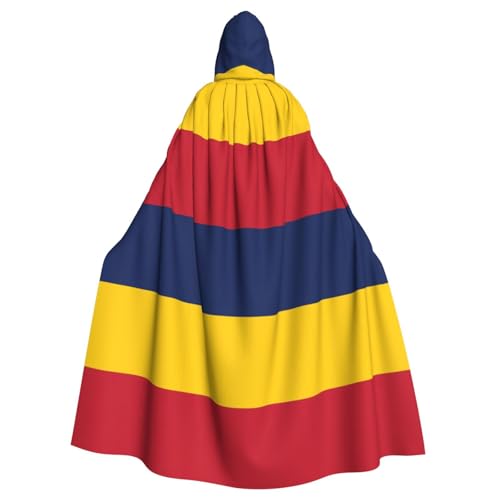 EdWal Umhang mit Kapuze, Motiv: Flagge des Tschads, Unisex, Erwachsene, Uniform, Kapuzenmantel, für Halloween, Cosplay-Kostüme von EdWal