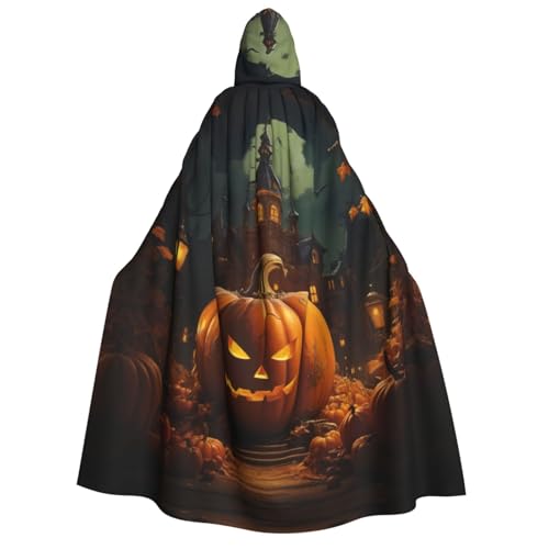 EdWal Umhang mit Kapuze und Kürbis, Halloween-Druck, Deluxe-Umhang für Erwachsene, langlebig, Cosplay, Halloween, Party, Hexenkostüm EdWal Umhang mit Kapuze und Kürbis, Halloween-Druck, Deluxe-Umhang für Erwachsene, langlebig, Cosplay, Halloween, Party, Hexenkostüm von EdWal