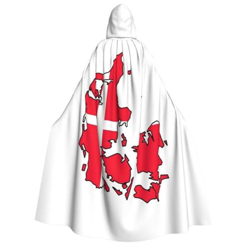 EdWal Umhang mit Kapuze und dänischer Flagge, Deluxe-Umhang für Erwachsene, langlebig, Cosplay, Halloween, Party, Hexenkostüm EdWal Umhang mit Kapuze und dänischer Flagge, Deluxe-Umhang für Erwachsene, langlebig, Cosplay, Halloween, Party, Hexenkostüm von EdWal