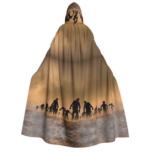 EdWal Umhang mit Kapuze und vielen Zombie-Aufdruck, Deluxe-Umhang für Erwachsene, langlebig, Cosplay, Halloween, Party, Hexenkostüm EdWal Umhang mit Kapuze und vielen Zombie-Aufdruck, Deluxe-Umhang für Erwachsene, langlebig, Cosplay, Halloween, Party, Hexenkostüm von EdWal
