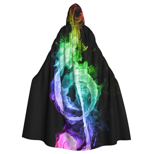 EdWal Umhang mit buntem Musiknoten-Druck, Unisex, Erwachsene, Kapuzenmantel, Uniform, Kapuzenmantel, für Halloween, Cosplay-Kostüme von EdWal