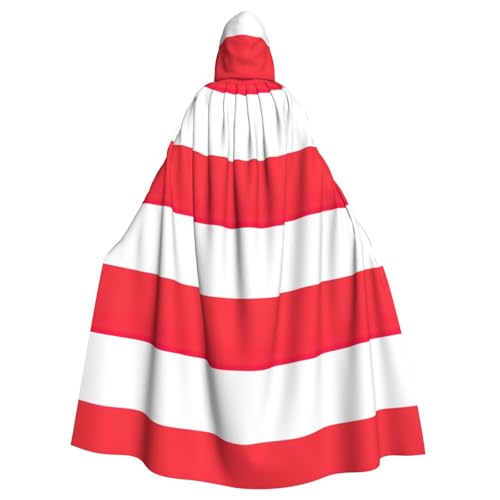EdWal Umhang mit indonesischer Flagge, Unisex, Erwachsene, Kapuzenumhang, Uniform, Kapuzenmantel, für Halloween, Cosplay-Kostüme von EdWal