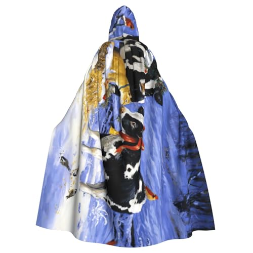 EdWal Weihnachtlicher Umhang mit Kapuze, Milch, Kuh, Unisex, Erwachsene, Kapuzenmantel, Uniform, Kapuzenmantel, für Halloween, Cosplay-Kostüme von EdWal