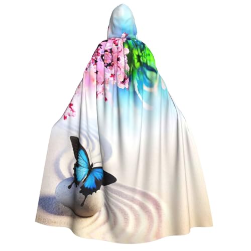 EdWal Zen Design Kapuzenumhang mit Schmetterlingsdruck, Deluxe-Umhang für Erwachsene, langlebig, Cosplay, Halloween, Party, Hexenkostüm EdWal Zen Design Kapuzenumhang mit Schmetterlingsdruck, Deluxe-Umhang für Erwachsene, langlebig, Cosplay, Halloween, Party, Hexenkostüm von EdWal