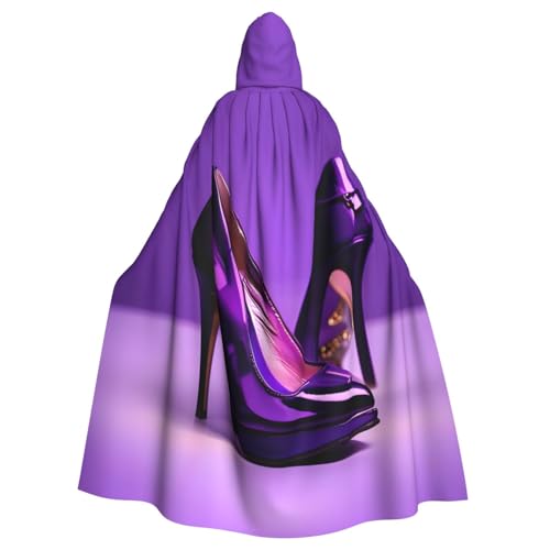 Elegante violette High Heels mit Lippenstift-Druck, Unisex, Erwachsene, Kapuzenumhang, Uniform, Kapuzenmantel, für Halloween, Cosplay-Kostüme Elegante violette High Heels mit Lippenstift-Druck, Unisex, Erwachsene, Kapuzenumhang, Uniform, Kapuzenmantel, für Halloween, Cosplay-Kostüme von EdWal