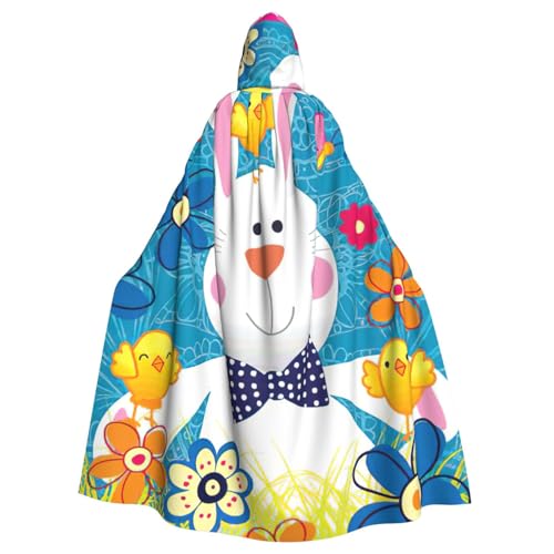 Frühling Happy Easter Holiday Print Unisex Erwachsene Kapuzenumhang Umhang Uniform Kapuzenmantel für Halloween Cosplay Kostüme von EdWal