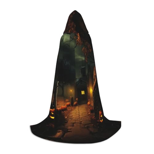Gruseliger Halloween-Druck mit Kapuze, Zauberer-Robe, Halloween-Umhang, Mittelalter, Renaissance, Cosplay, Weihnachten, Party-Outfits Gruseliger Halloween-Druck mit Kapuze, Zauberer-Robe, Halloween-Umhang, Mittelalter, Renaissance, Cosplay, Weihnachten, Party-Outfits von EdWal