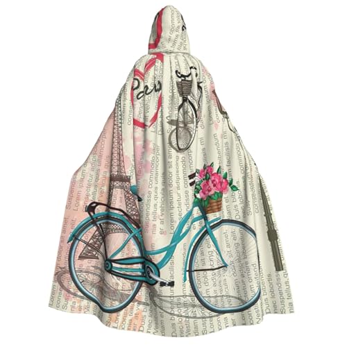 Kapuzenumhang mit Eiffelturm-Motiv, Deluxe-Umhang für Erwachsene, langlebig, Cosplay, Halloween, Party, Hexenkostüm Kapuzenumhang mit Eiffelturm-Motiv, Deluxe-Umhang für Erwachsene, langlebig, Cosplay, Halloween, Party, Hexenkostüm von EdWal
