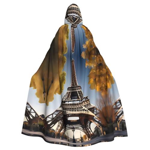 Stadtbild Paris Eiffelturm Frankreich Druck Karneval Umhang mit Kapuze Umhang Hexenkostüm Vampirumhang Zauberer Robe Cosplay Kostüm von EdWal