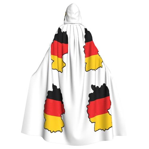 Umhang mit Deutschlandflagge, Unisex, Erwachsene, Kapuzenumhang, Uniform, Kapuzenmantel, für Halloween, Cosplay-Kostüme von EdWal
