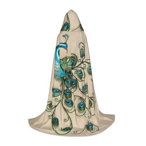 Zauberer-Robe mit Pfauenmuster, mit Kapuze, Halloween, Mittelalter, Renaissance, Cosplay, Weihnachten, Party Outfits Zauberer-Robe mit Pfauenmuster, mit Kapuze, Halloween, Mittelalter, Renaissance, Cosplay, Weihnachten, Party Outfits von EdWal