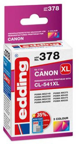 Edding Druckerpatrone ersetzt Canon CL-541 XL Kompatibel Cyan, Magenta, Gelb EDD-378 18-378 von Edding