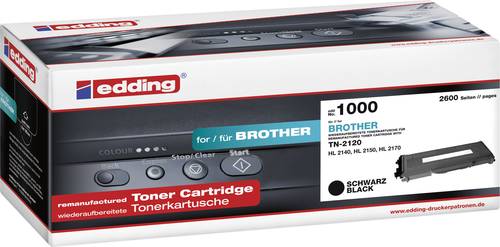 Edding Toner ersetzt Brother TN-2120 Kompatibel Schwarz 2600 Seiten EDD-1000 von Edding