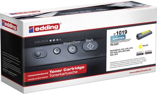 Edding Toner ersetzt Brother TN-325Y, TN325Y Kompatibel Gelb 3500 Seiten 1019 von Edding