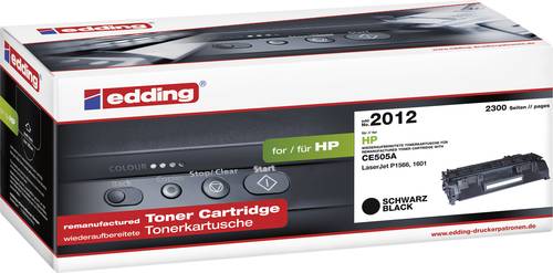 Edding EDD-2012 Tonerkassette ersetzt HP 05A, CE505A Schwarz 2300 Seiten Kompatibel Toner von Edding