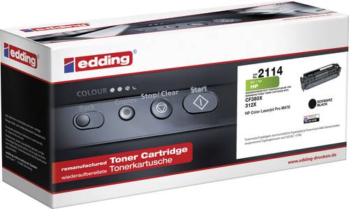 Edding Tonerkassette ersetzt HP 312X, CF380X Schwarz 4400 Seiten Kompatibel Toner von Edding