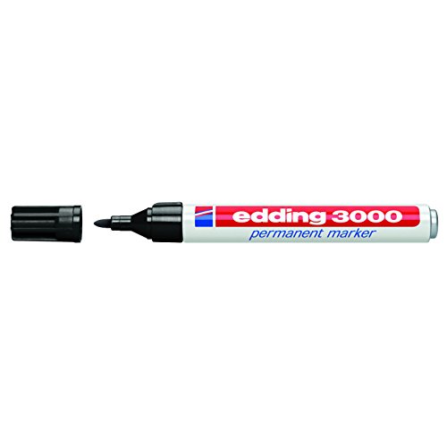 Edding E 3000, schwarz-Permanentmarker wasserfest (1 Stück) von edding