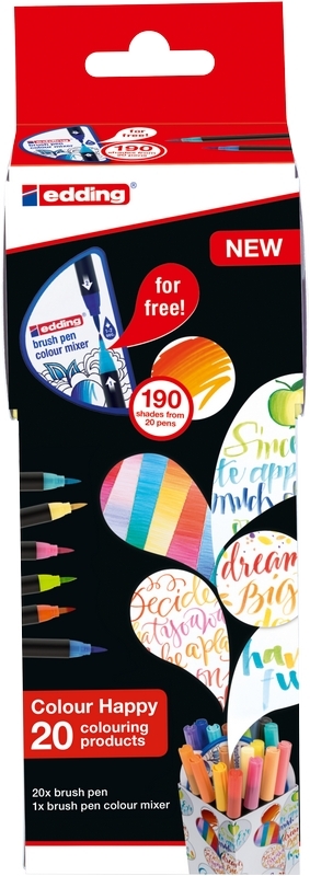 Edding Fasermaler mit Pinselspitze 1340 Colour Happy Box Edding Fasermaler mit Pinselspitze 1340 Colour Happy Box von Edding