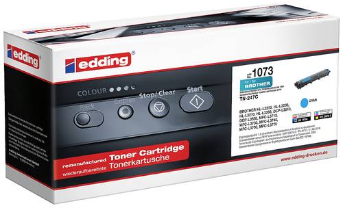 Edding Toner ersetzt Brother TN-247C Kompatibel Cyan 2300 Seiten EDD-1073 von Edding