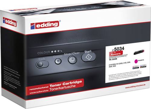 Edding Toner ersetzt Kyocera TK-590M Kompatibel Magenta 5000 Seiten 5034 von Edding