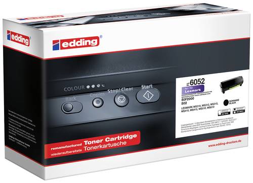 Edding Toner ersetzt Lexmark 50F2000 / 502 Schwarz 1500 Seiten EDD-6052 von Edding