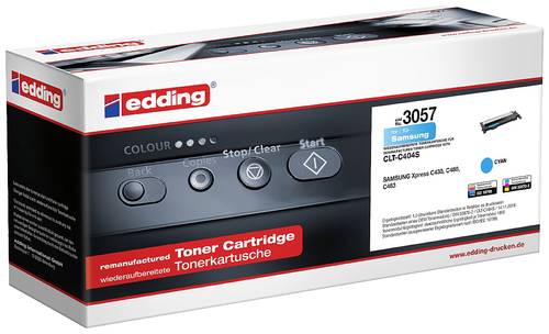 Edding Toner ersetzt Samsung CLT-C404S Kompatibel Cyan 1000 Seiten EDD-3057 von Edding