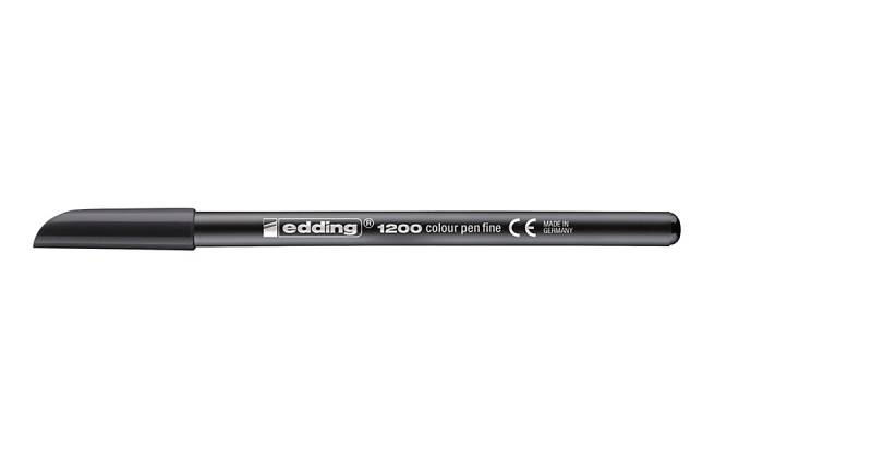 Fasermaler 1200 schwarz, Strichstärke: ca. 1 mm von Edding