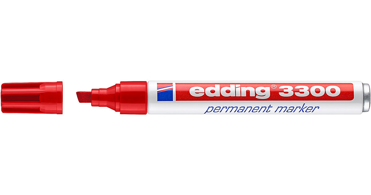 Permanentmarker edding 3300, nachfüllbar, 1 - 5 mm, rot Permanentmarker edding 3300, nachfüllbar, 1 - 5 mm, rot von Edding