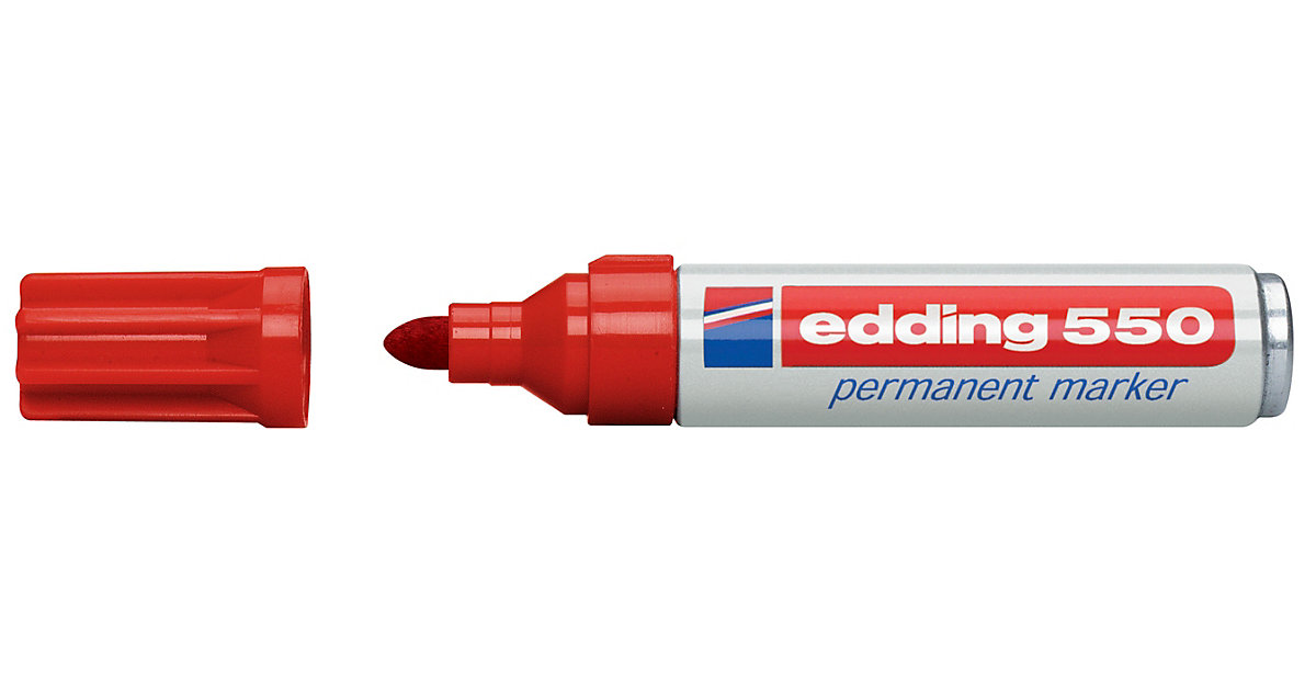 Permanentmarker edding 550, nachfüllbar, 3 - 4 mm, rot Permanentmarker edding 550, nachfüllbar, 3 - 4 mm, rot von Edding