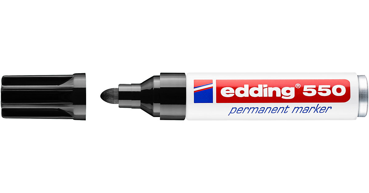 Permanentmarker edding 550, nachfüllbar, 3 - 4 mm, schwarz Permanentmarker edding 550, nachfüllbar, 3 - 4 mm, schwarz von Edding