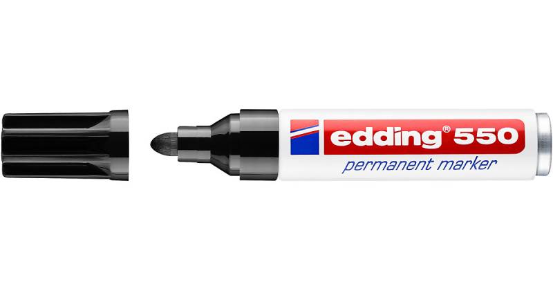 Permanentmarker edding 550, nachfüllbar, 3 - 4 mm, schwarz von Edding